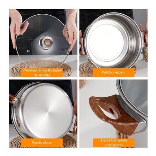 6-Quart Olla de Presion Para Estufa Induccion Aluminio Duradera Pressure  Cookers