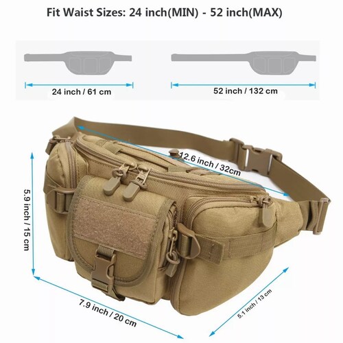 Cangurera Tactica Militar Impermeable Multifunción Durable