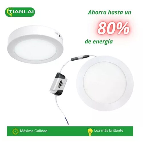 Lampara De Sobreponer Led 18w Luminaria Plafón 10 Piezas