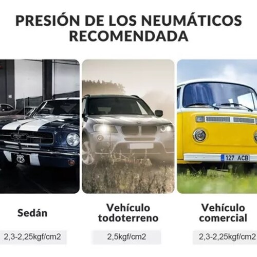 Inflador Llantas De Autos Compresor Aire Bomba De Coche Portatil