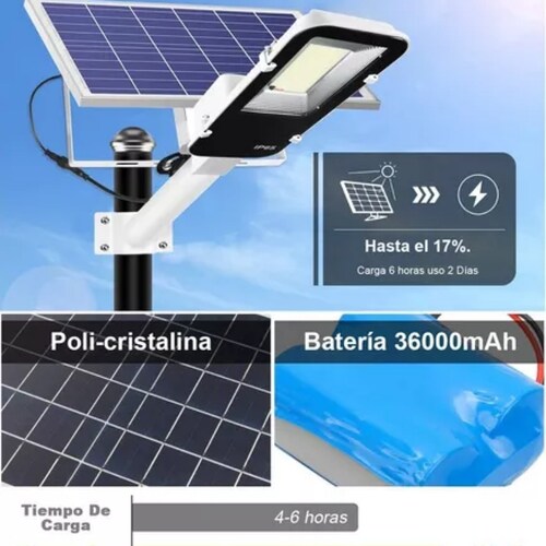 Lámpara Led Solar Luminaria Suburbana Alumbrado Publico 200w
