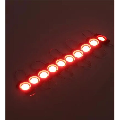 20 Módulos De 9 Led Cob Plasma Redondos Alta Intensidad 2.4w Rojo