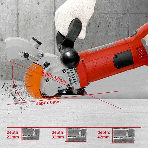 Máquina Electrica para Ranurar Pared Hormigon, Concreto, Granito, 110v 4800w