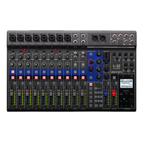 Mezcladora ZOOM L-12 Pasiva/12 canales/USB/Fuente Phantom