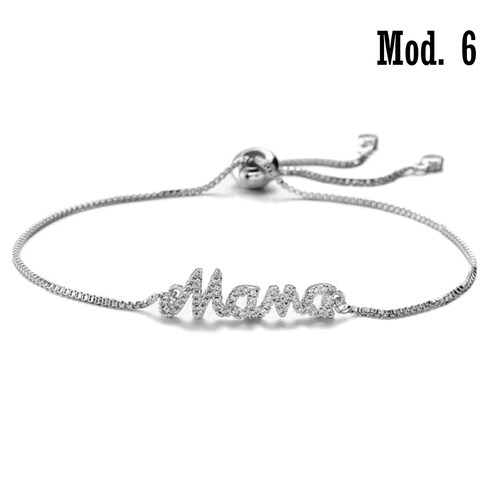 Pulsera Brazalete Regalo Mujer Mamá Joyería Circonia 10 Mayo
