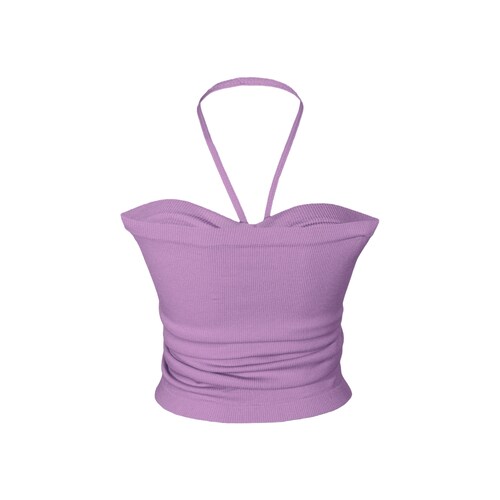 Pack 2 Blusas De Mujer Crop Tops Dama Canalé Blusas Mayoreo
