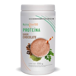 Nutrasien100 Proteína en polvo sabor Chocolate 22 g proteína por porción Keto Pre workout Sin Azúcar 500g-17 porciones