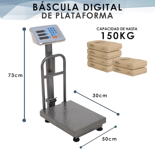 Bascula Comercial Industrial Digital 150 Kg 110v Uso Rudo.