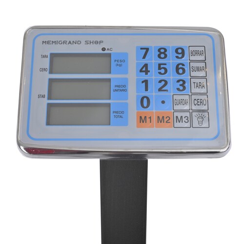 Bascula Comercial Industrial digital 1 Tonelada Plataforma Uso Rudo.