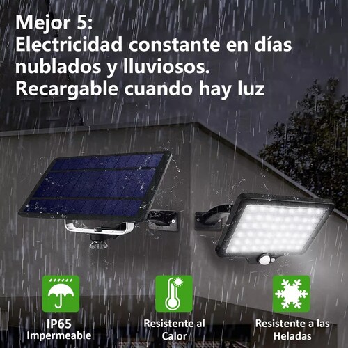 Luz Solar Exterior Lámpara Con Sensor Para Jardín Pared