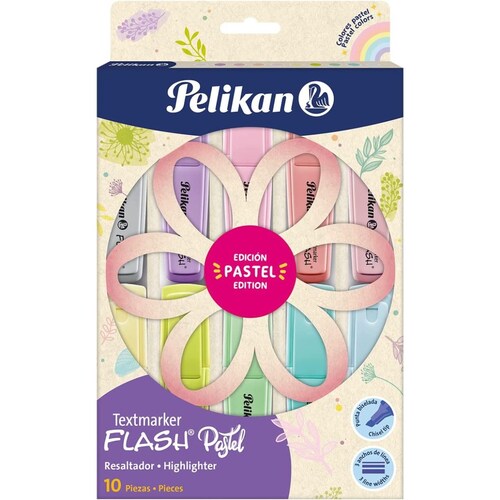 Pelikan Marcatextos 10 piezas Colores Surtidos para Escuela u Oficina