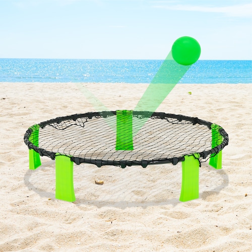Pack De 3 Pelotas Reemplazables Para Roundnet O Vóley Mini, Incluye Bomba De Inflado, 9 Cm De Diámetro