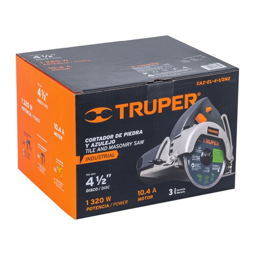 Cortadora eléctrica 4-1/2" para azulejos, 1320W, industrial
