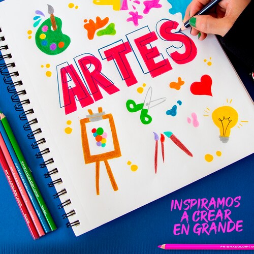Prismacolor Junior Lápices de Colores, 54 Tonos Brillantes, Mina Suave de 4.0 mm