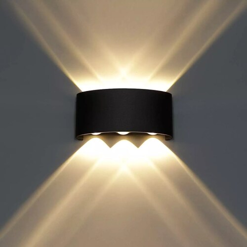Lampara De Pared Led Aluminio Iluminacion Exterior Jardin