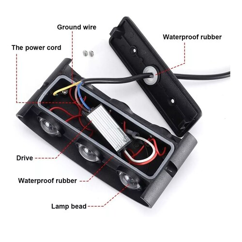 Lampara De Pared Led Aluminio Iluminacion Exterior Jardin