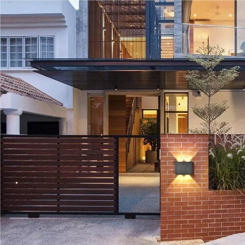 Lampara De Pared Led Aluminio Iluminacion Exterior Jardin