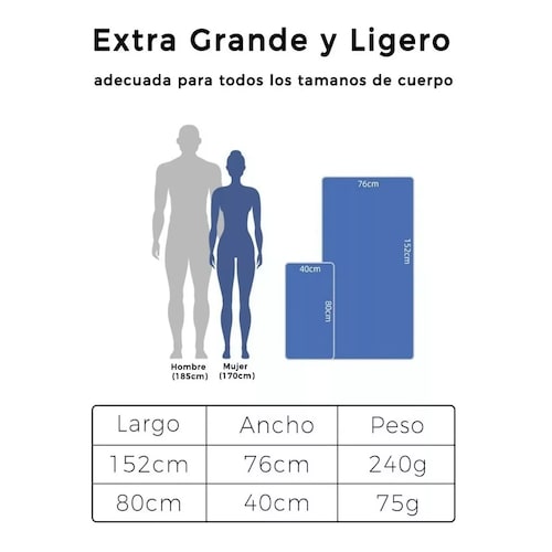 Toalla Baño Viaje De Microfibra De Secado Rápido 2 Paquetes Azul