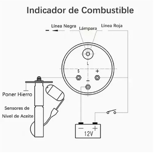 Marcador Universal De Gasolina 12 Volts Premium Calidad
