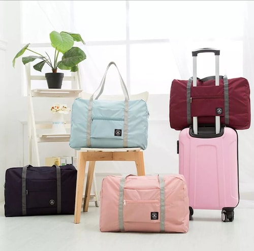 Maleta De Viaje Plegable Negra Bolsa de Mano para Avion o para Gym.