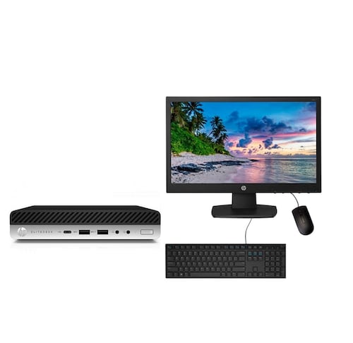 All In One HP 800 G3 Mini- Core i5, 6ta gen- 8GB RAM- 500GB HDD- Monitor 19"- Windows 10 PRO- Equipo Clase A, Reacondicionado..