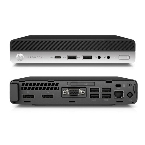 All In One HP 800 G3 Mini- Core i5, 6ta gen- 8GB RAM- 500GB HDD- Monitor 19"- Windows 10 PRO- Equipo Clase A, Reacondicionado..