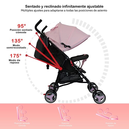 Carriola de Baston Kool Baby Rosa