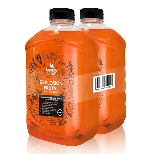 Beauty Soft Jabón Líquido para Manos 2 pzas de 1.8 l