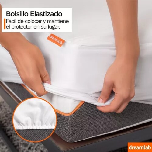 Protector De Colchón Dreamlab 100% Impermeable [matrimonial]