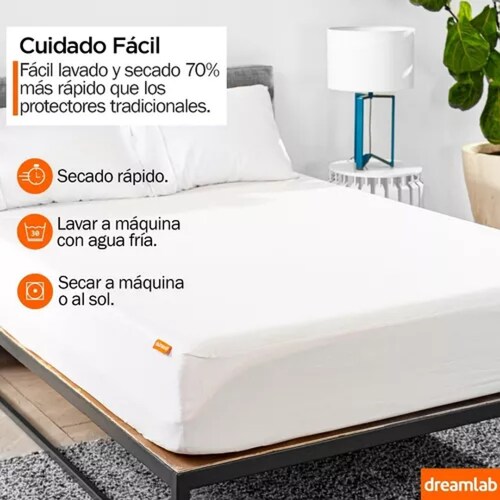 Protector De Colchón Dreamlab 100% Impermeable [matrimonial]