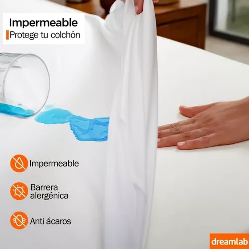 Protector De Colchón Dreamlab 100% Impermeable [matrimonial]