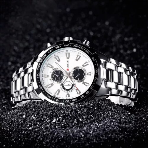 Curren Reloj Mov Análogo Cuarzo Hombre Casual Metálico