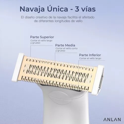 Afeitadora Eléctrica P/ Área Íntima Mujer 2 En 1 Sin Dolor