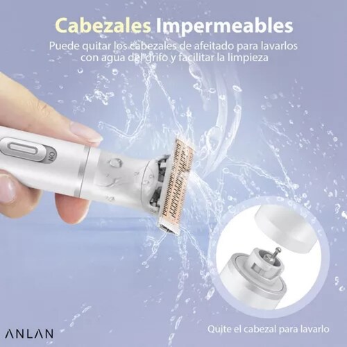 Afeitadora Eléctrica P/ Área Íntima Mujer 2 En 1 Sin Dolor