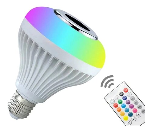 Bocina foco LED con cambio de colores..