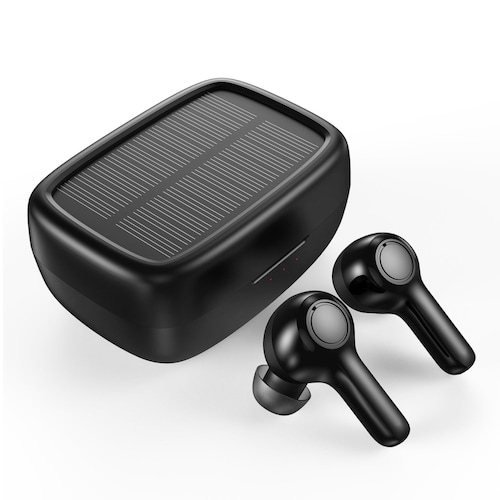 Audifonos Bluetooth con Estuche de Carga Solar.