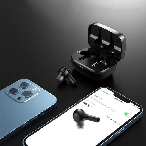 Audifonos Bluetooth con Estuche de Carga Solar.