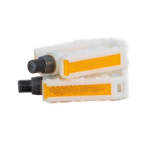Paquete de 5 Pedales De Plastico Para Bicicleta R12 Blanco