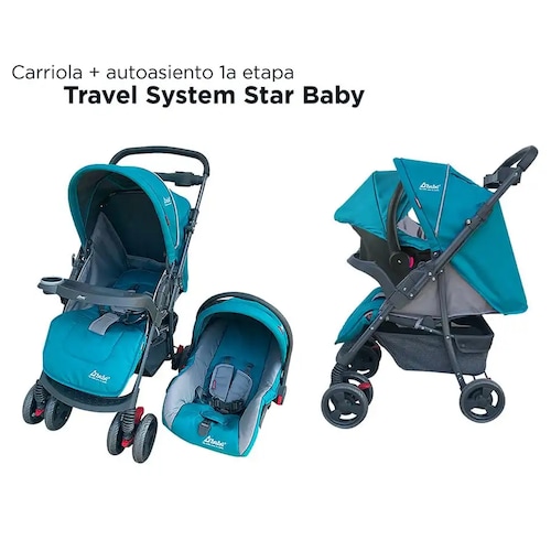 Carriola D`Bebe Travel System Star Baby Jade.