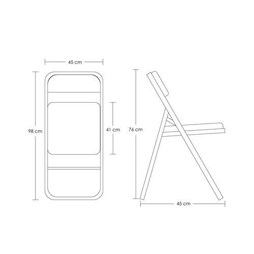 Silla plegable acojinada (blanca)