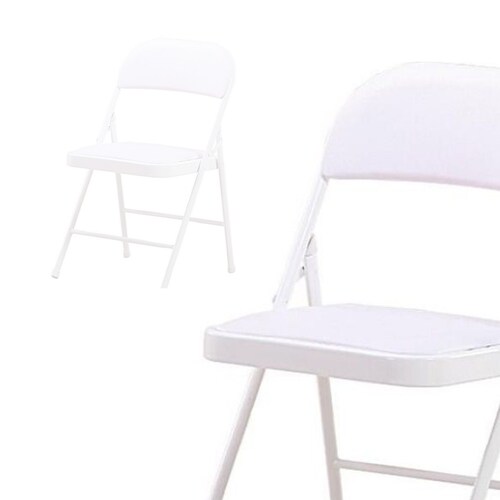 Silla plegable acojinada (blanca)