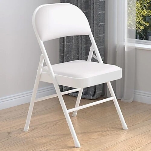 Silla plegable acojinada (blanca)