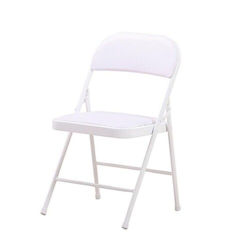 Silla plegable acojinada (blanca)