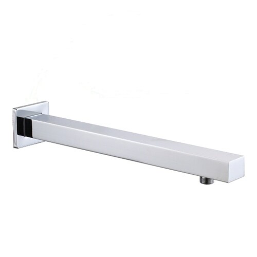 Brazo Cuadrado Regadera 40 Cm; Acero Inoxidable Y Chapetón Cuadrado