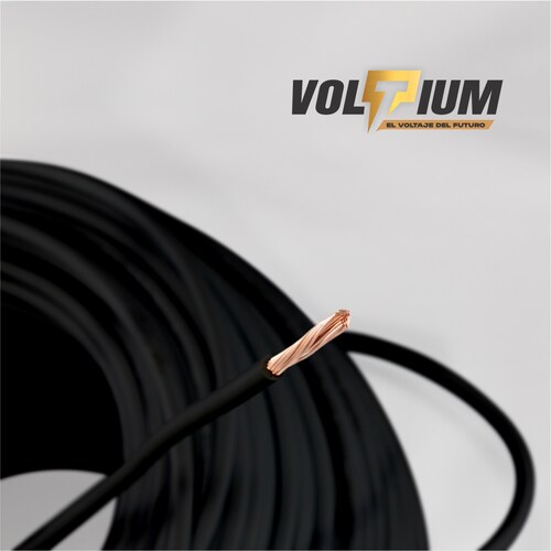 Cable Calibre 8 De Cobre Negro Thw-ls / Thhw-ls 100 M Voltium