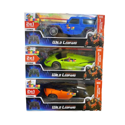 Carro De Control Remoto Transformer 2en1 Wild Leopard