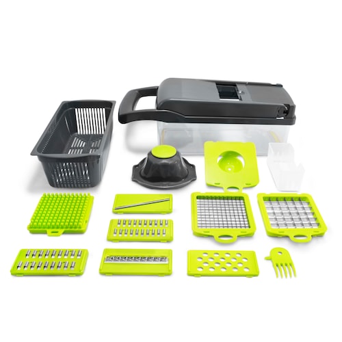 Rallador, Cortador ,Rebanador ,Picador Multifuncional  Manual De Verduras y  Fruta 12 en 1