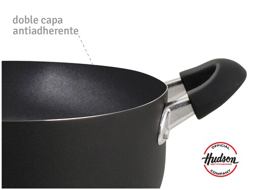 Set De Ollas Cocina Hudson Gris Con Antiadherente 9 Piezas