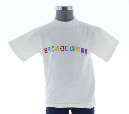 Playera Niño Algodón Blanco T shirt 3410 1 a 18 Años.