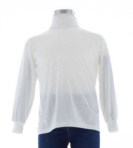 Playera Niño/Niña Cuello de Tortuga Blanco 3420 2 a 16 Años.